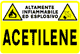 cartello pericolo acetilene