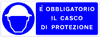 cartello obbligo usare il casco di protezione
