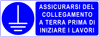 cartello obbligo collegamento a terra
