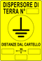 cartello segnalatore per dispersori di terra