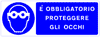 cartello obbligatorio proteggere gli occhi